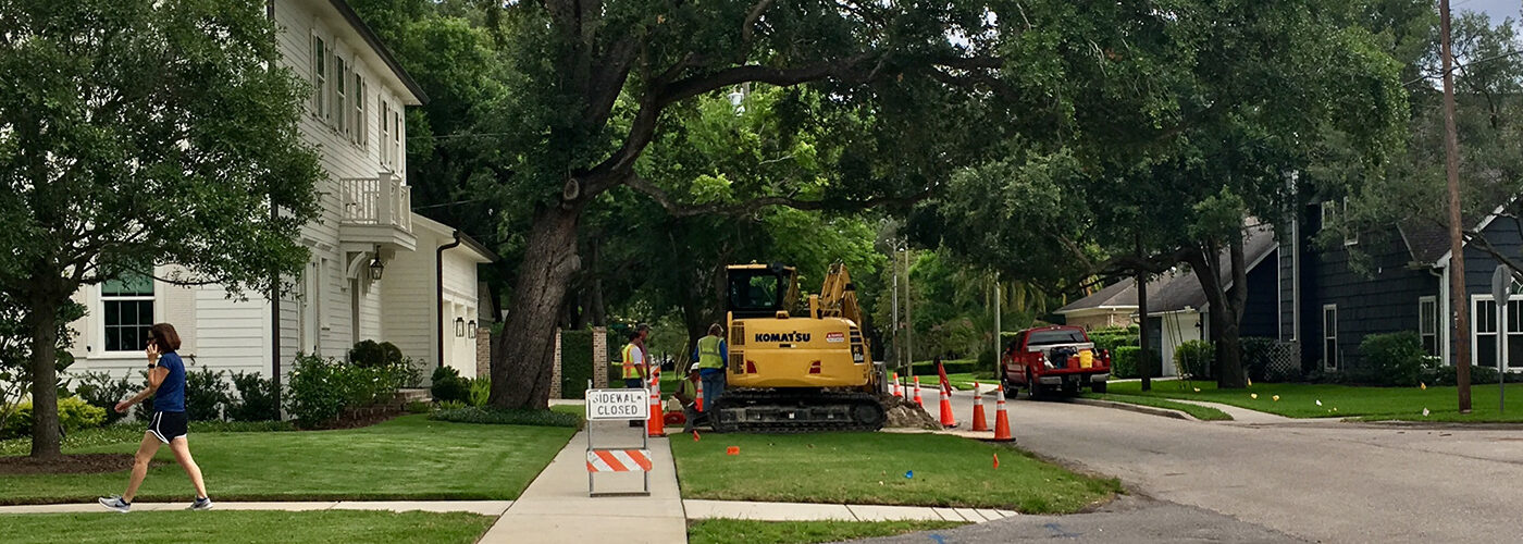 Construction site in the Parkland Estates segment