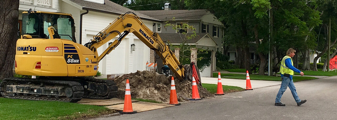 Construction site in Parkland Estates segment